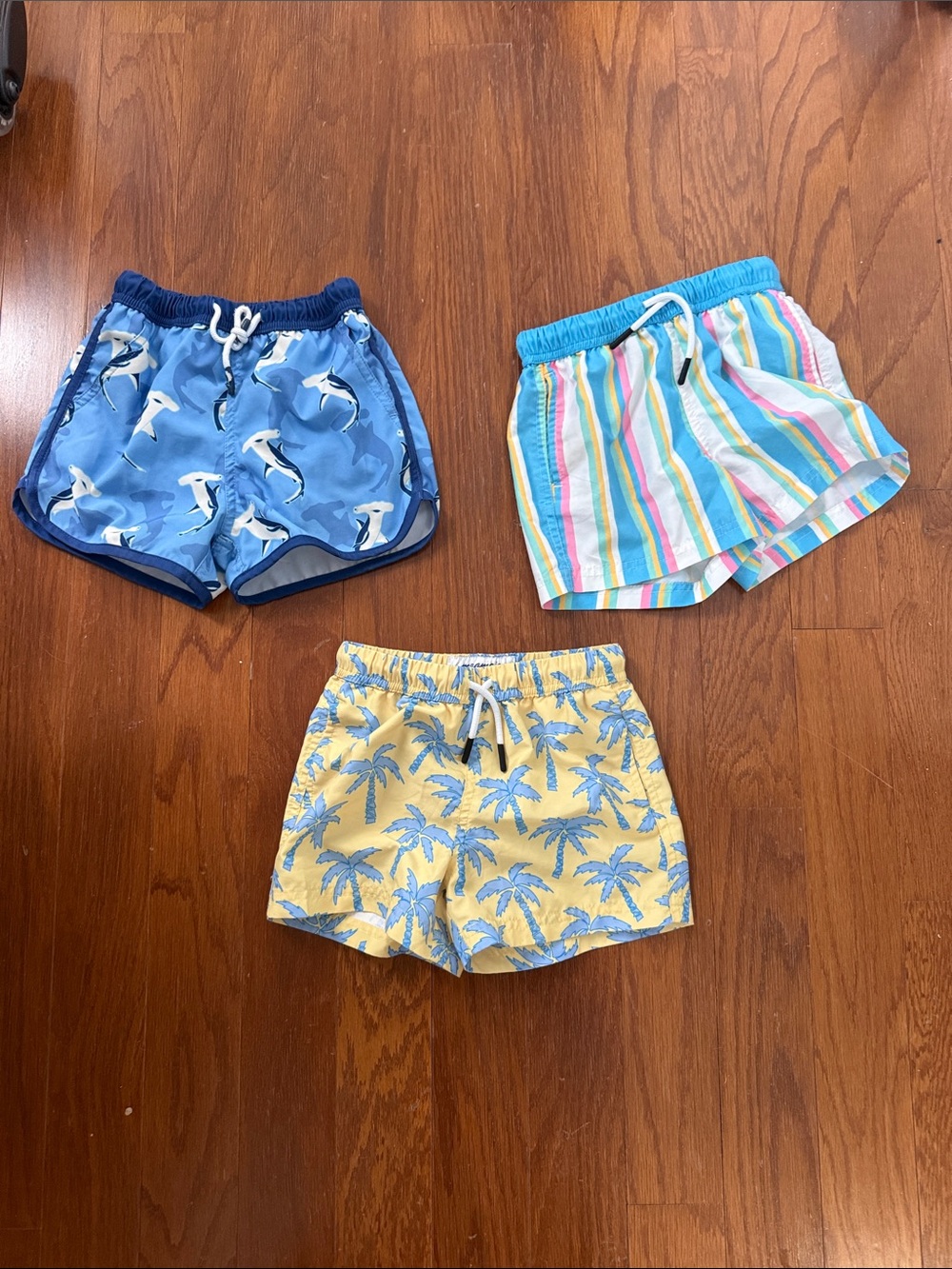 Maamgic 3-Pack Swim Trunks - Blue Dolphin, Yellow Palm & Multi Stripe
